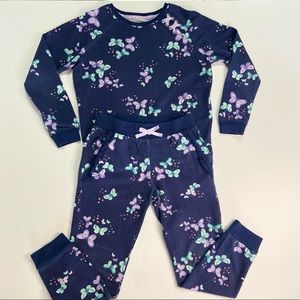 Girls Butterfly Sweatsuit Set